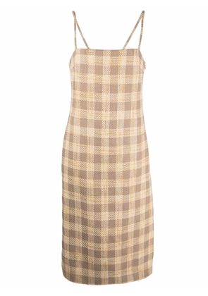 Giuseppe Di Morabito checked midi dress - Neutrals