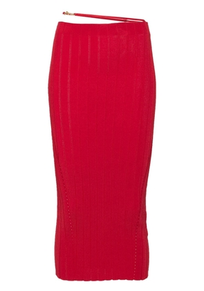 Jacquemus La Jupe knitted skirt - Red