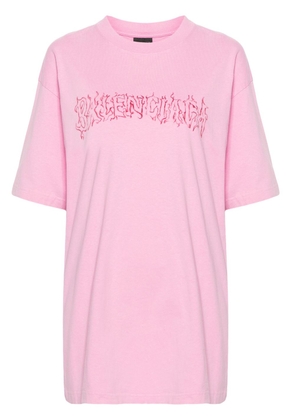 Balenciaga logo-print cotton T-shirt - Pink