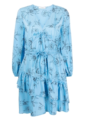 IVY OAK floral-print flared dress - Blue
