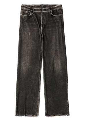 Balenciaga mid-rise wide-leg cotton jeans - Black