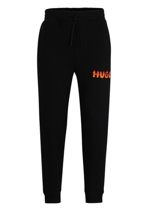 HUGO mid-rise straight-leg track pants - Black