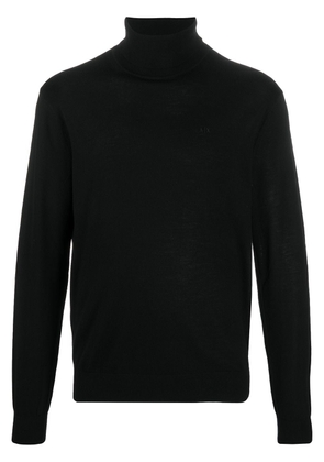 Armani Exchange turtleneck wool jumper - Black
