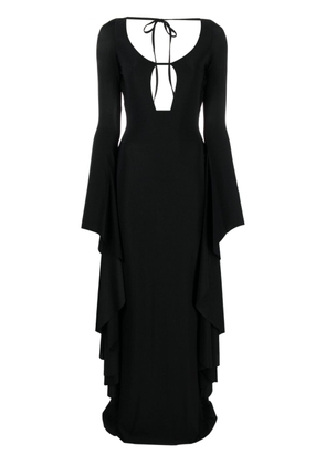 Giuseppe Di Morabito draped long-sleeve maxi dress - Black