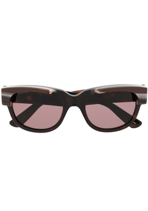 Gucci Eyewear square tinted sunglasses - Brown