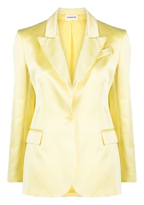 P.A.R.O.S.H. satin-finish single-breasted blazer - Yellow