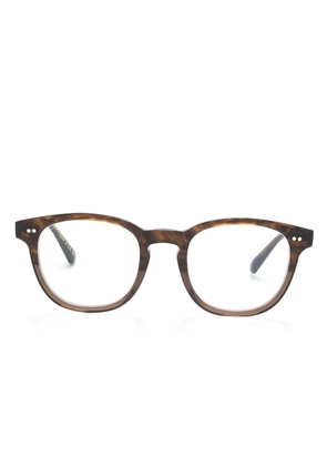 Oliver Peoples Kisho square-frame glasses - Brown