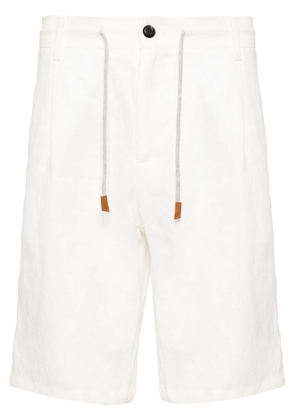 Eleventy linen bermuda shorts - White