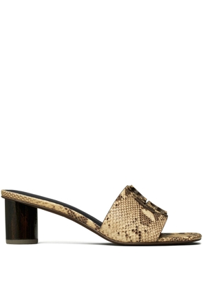 Tory Burch Ines 55mm snakeskin-effect sandals - Brown