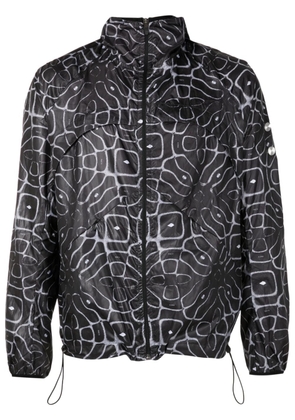 PACE graphic-print hood jacket - Black