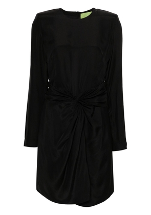 GAUGE81 Izu knot-detailed silk dress - Black