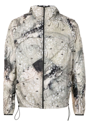 PACE abstract-print hooded jacket - Neutrals