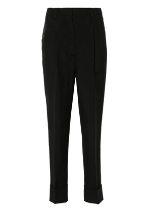 Prada pleat-detail straight-leg trousers - Black