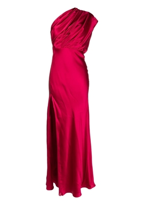 Michelle Mason asymmetric open-back gown - Red