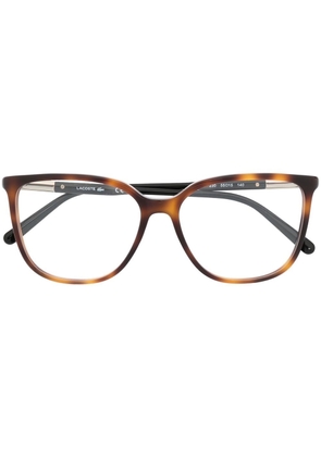 Lacoste tortoiseshell square-frame glasses - Brown