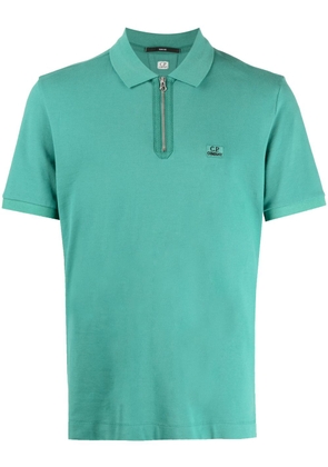 C.P. Company chest logo-patch polo shirt - Green