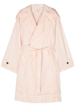 QUIRA cut-out belted trench coat - Pink