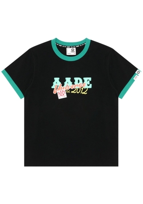 AAPE BY *A BATHING APE® contrasting-collar cotton T-shirt - Black