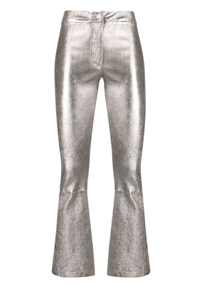Arma metallic cropped trousers - Grey