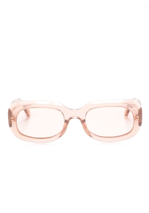 Longchamp logo-plaque rectangle-frame sunglasses - Pink