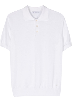 Manuel Ritz logo-embroidered fine-knit polo shirt - White