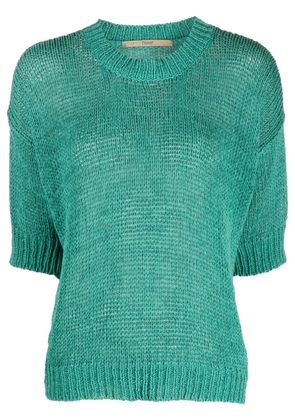 Nuur round-neck knitted top - Green