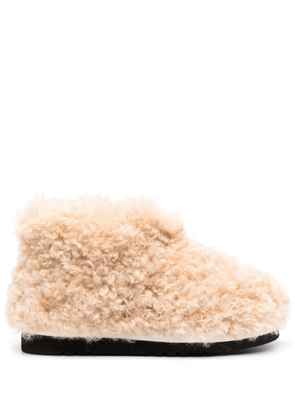 STAND STUDIO Ryder faux-shearling ankle boots - Neutrals
