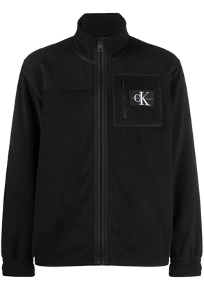 Calvin Klein Jeans cotton fleece zipped jacket - Black
