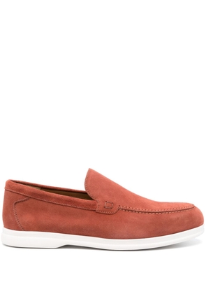 Doucal's almond suede loafers - Brown
