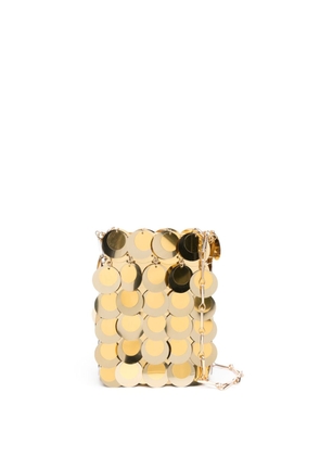 Rabanne Sparkle Discs sequin-design mini bag - Gold