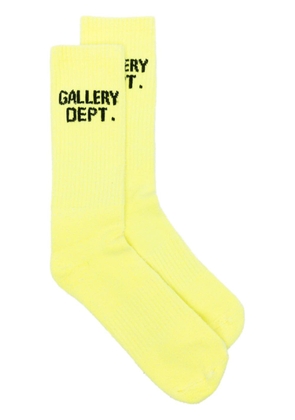 GALLERY DEPT. Clean logo intarsia-knit socks - Yellow