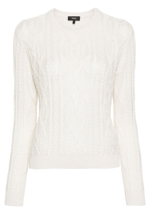 Theory cable-knit jumper - Neutrals