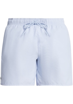 Lacoste logo-appliqué drawstring swim shorts - Blue