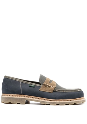 Paraboot three-tone suede penny loafers - Blue