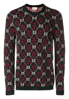 Gucci monogram knit jumper - Black