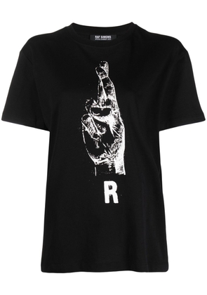 Raf Simons graphic-print cotton T-shirt - Black