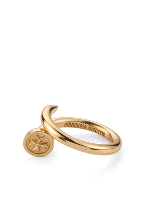 Emanuele Bicocchi logo-crest spiral ring - Gold