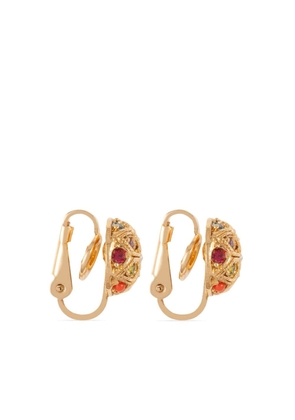 Susan Caplan Vintage 1990s D'Orlan crystal-embellished clip-on earrings - Gold