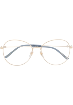 Gucci Eyewear round frame glasses - Gold