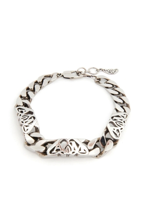 Alexander McQueen Seal logo-motif chain bracelet - Silver