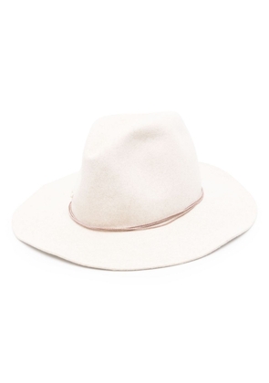 Borsalino felted fedora hat - Neutrals