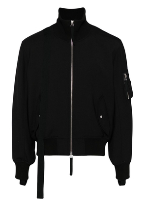 Helmut Lang pleat-detail high-neck jacket - Black