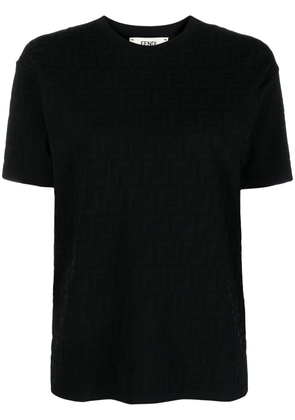 FENDI monogram-print T-shirt - Black