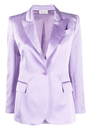 P.A.R.O.S.H. satin-finish single-breasted blazer - Purple