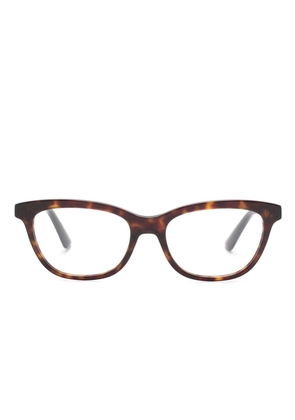Alexander McQueen Eyewear tortoiseshell butterfly-frame glasses - Brown