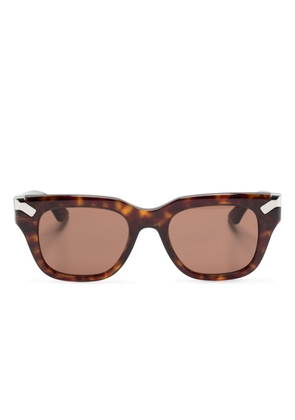 Alexander McQueen Eyewear tortoiseshell square-frame sunglasses - Brown