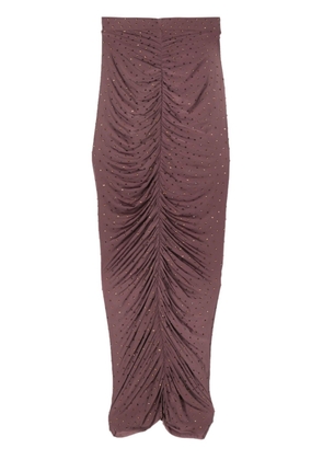 Alex Perry rhinestone-embellished midi skirt - Purple