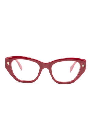 Alexander McQueen Eyewear cat-eye frame glasses - Red