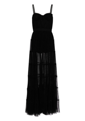 alice + olivia Deena pleated maxi dress - Black