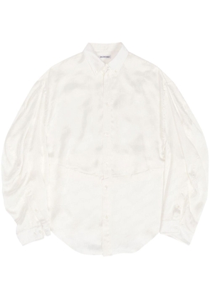 Balenciaga BB Monogram twisted-sleeve shirt - White